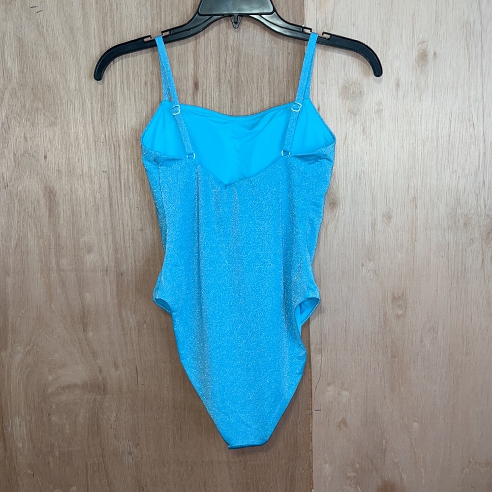AQUA SQUARE NECK ONE PIECE SWIMSUIT Sz SMALL - Picture 4 of 11
